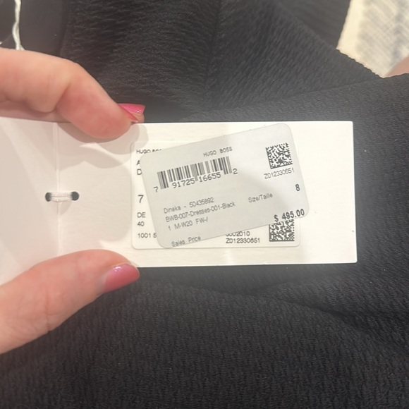 Boss By Hugo Boss: Dineka Houndstooth Jersey Sheath Dress NWT Size 8 - Picture 6 of 6